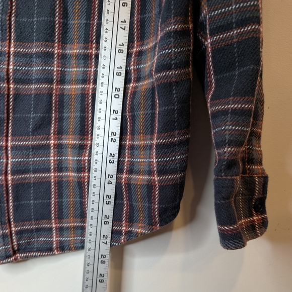 UNTUCKit Reverdy Thick Cotton Plaid Flannel Black Orange Fall Button Down XL Men - Picture 11 of 11